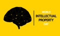 intellectual property world day brain Royalty Free Stock Photo