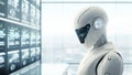 Digital futuristic cyborg computer ai technology robot