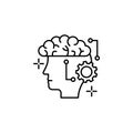 Intelligence gear brain icon. Element of brain concept