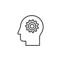 intelligence, gear, head icon. Element of Human resources for mobile concept and web apps illustration. Thin line icon for website Royalty Free Stock Photo