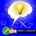 Intelligence Light Represents Intellectual Capacity 3d Illustration Royalty Free Stock Photo