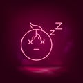 Intelligence, snooze, robot neon icon - vector. Artificial intelligence.