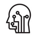 intelligence vector thin line icon
