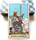 Queen of Swords Tarot Card Honesty Truth Principles Standards Clinical Sterile Reserved Detached Aloof Cool Private Sever