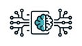 Intelligent AI Network: Advanced Machine Learning Logic, vector design Generative AI Royalty Free Stock Photo