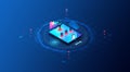 Intelligent Automation - IA - Hyperautomation Concept - 3D Illustration