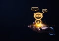 Intelligent digital chatbot chat assistant robots of customers access information online internet network. ai artificial