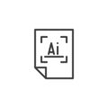 Intelligent Document Processing line icon