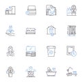Intelligent habitat line icons collection. Automation, Smart, Innovative, Sustainable, Efficiency, Energy, Integration