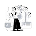 Intelligent interface abstract concept vector illustration. Royalty Free Stock Photo