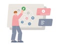 intelligent interface interactive touchscreen user touch interact with display icon set