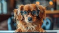Intelligent Pooch in Business Attire: AI-Generated Conceptual Image