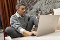 intelligent professional employee woman working on a project while sitting in the office