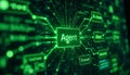 Intelligent Software Agent in a Digital Network Royalty Free Stock Photo