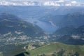 Intelvi valley and Como lake from west, Italy Royalty Free Stock Photo