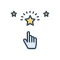 Color illustration icon for Intend, select and decide