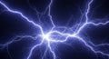 Powerful Blue Lightning Electrical Discharge Royalty Free Stock Photo
