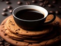 Intense Aroma: A Photorealistic Coffee Portrait????,generative ai illustration