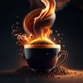 Intense aroma photorealistic coffee portrait