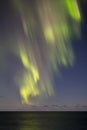 Spectacular aurora borealis. Beautiful northern lights above sea Royalty Free Stock Photo