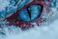 Intense blue eye of a reptile