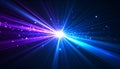 Intense Blue And Purple Light Rays Exploding From Center abstract burst Royalty Free Stock Photo