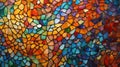 Intense captivating mosaic of vibrant colors