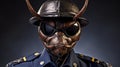 Intense Chiaroscuro Portraits: Surrealistic Police Helmet Made Of Hornets