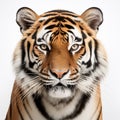 Intense Close-up: Majestic Tiger Captured In Ross Tran Style Royalty Free Stock Photo