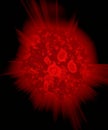 Intense cluttering of blood cells Royalty Free Stock Photo