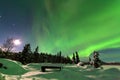 Intense display of Northern Lights Aurora borealis Royalty Free Stock Photo