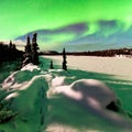 Intense display of Northern Lights Aurora borealis Royalty Free Stock Photo