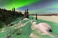 Intense display of Northern Lights Aurora borealis Royalty Free Stock Photo