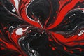 Intense Drama: Bold Red Dominance with Black Contrasts in Abstract Art Royalty Free Stock Photo