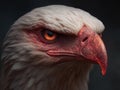 Intense eagle with fiery beak and glowing eye. Royalty Free Stock Photo