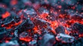 Intense Embers and Sparks from Burning Charcoal. Generative ai Royalty Free Stock Photo