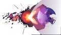 Intense Energy Blast Abstract, Luminous Core Explosion, vector design Generative AI Royalty Free Stock Photo
