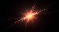 Intense fiery supernova explosion on black background Royalty Free Stock Photo