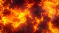 Intense Fiery Texture of Orange Flames Creating Abstract Hot Background Royalty Free Stock Photo