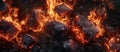 Intense Fire Burning With Coal Royalty Free Stock Photo