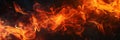 Intense flames with vibrant orange hues against a dark background. Intense flames with vibrant orange hues against a dark