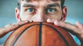 Intense focus basketball player locks on target before free throw, olympic sport concentration