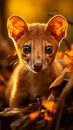 Intense Fossa Hunt: Golden Sunset in Madagascar Rainforest