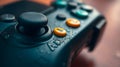 Intense Gaming Session Ã¢â¬\' A Controller\'s Close-Up After the Rain Royalty Free Stock Photo