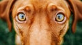 Intense gaze detailed close up of dog s face reflecting emotions, illustrating pet companionship