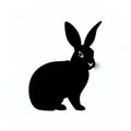 Intense Gaze: High Quality Photo Of Black Rabbit Silhouette