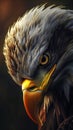 Intense Gaze: A Patriotic Eagle\'s Demonic Portrait in Stunning D