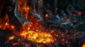 Intense Heat of Metalworking in a Forge Royalty Free Stock Photo