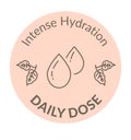 Intense hydration daily dose, cosmetics labels