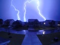 Intense Lightning in Summerville, SC Royalty Free Stock Photo